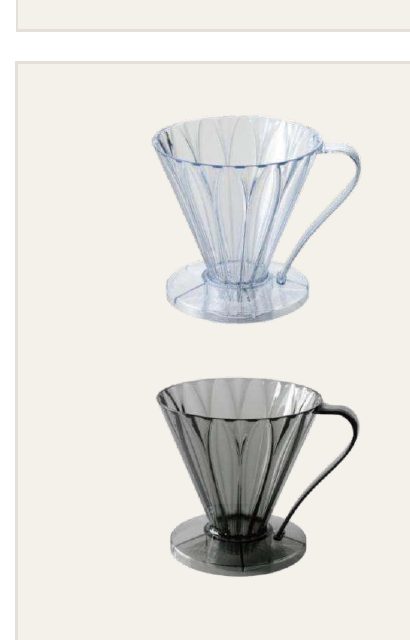 Flower Dripper Deep 45 CAFEC transparente y negro