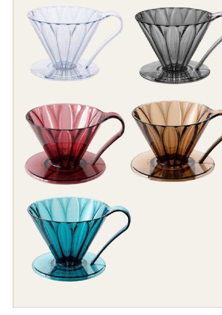 Flower Dripper Tritan CAFEC en varios colores